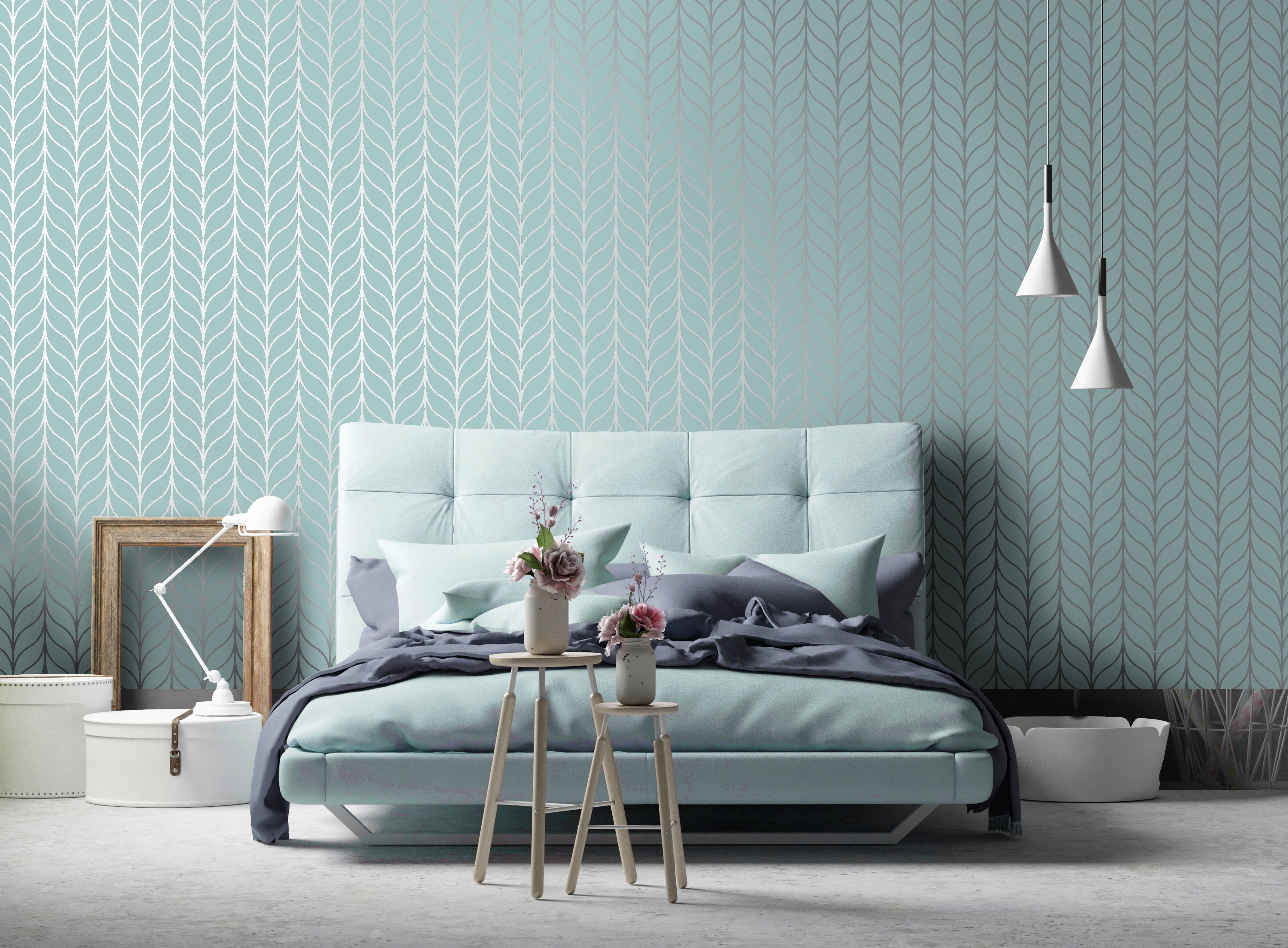 How To Use Neo Mint - Holden Shimmering Geo Striped Wallpaper Art Deco Trellis , HD Wallpaper & Backgrounds