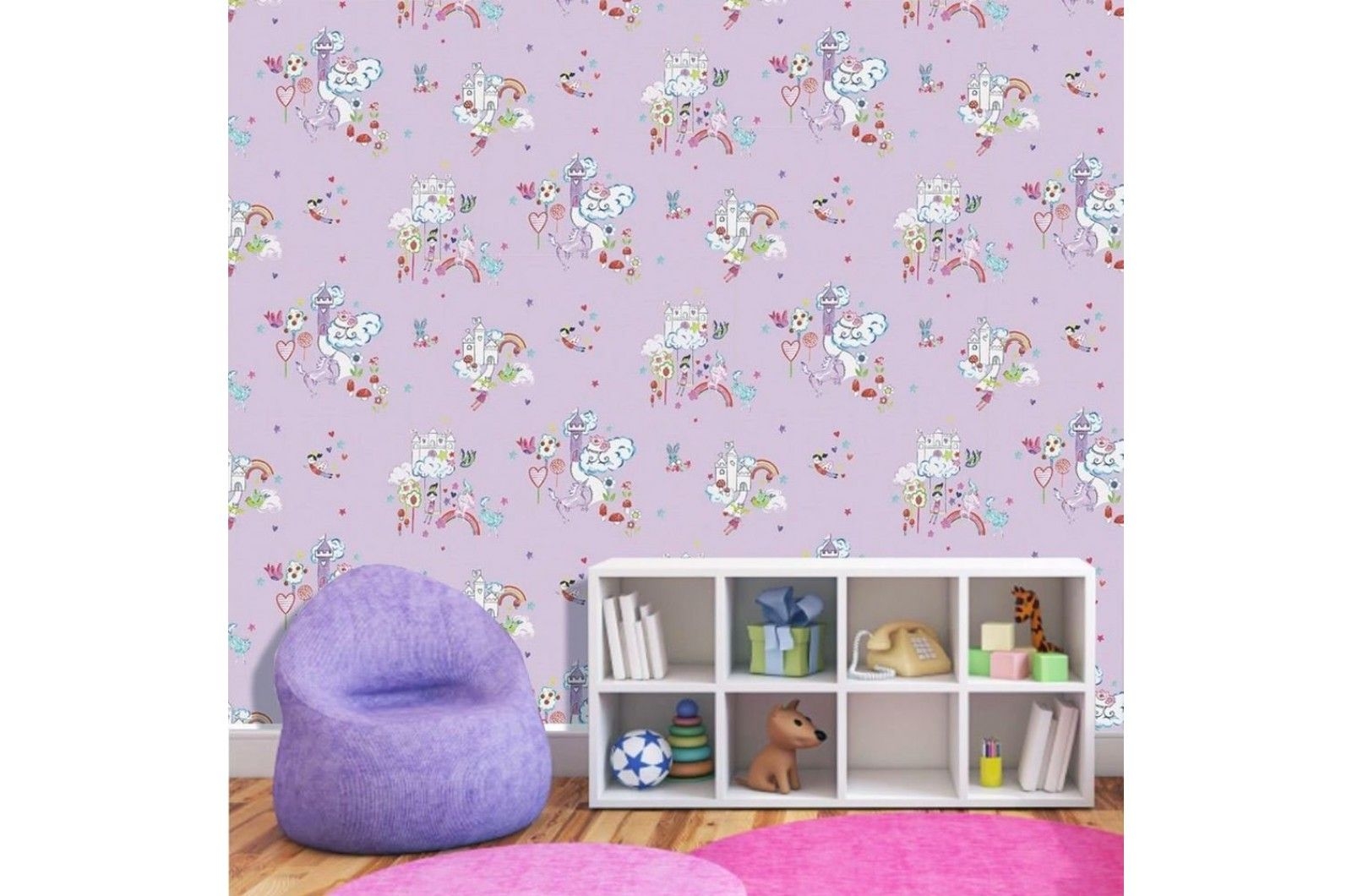 Holden Decor Unicorns Castles Wallpaper Princess Hearts - Unicorn Wallpapers Girls Bedroom , HD Wallpaper & Backgrounds