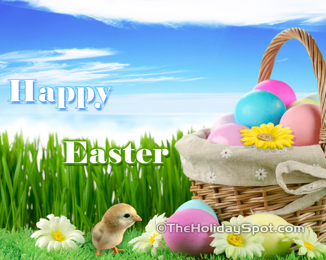 Chicks And Easter Baskets With Easter Eggs - You Re Invited Easter , HD Wallpaper & Backgrounds