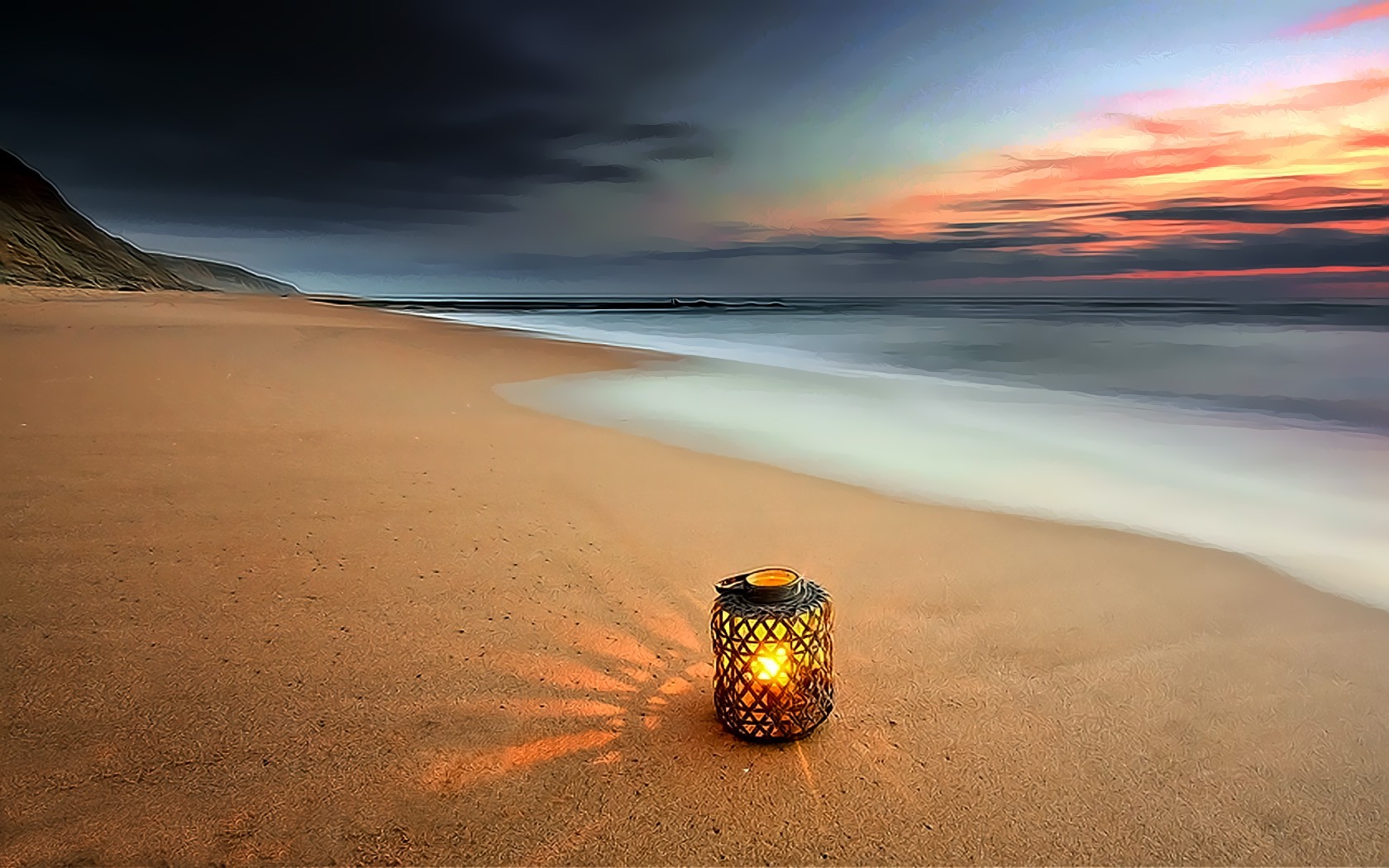 720p Wallpapers - Beach Sand Sunset , HD Wallpaper & Backgrounds