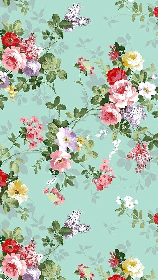 Vintage Floral Wallpaper Background Wallpapers - Cute Floral Background For Iphone , HD Wallpaper & Backgrounds
