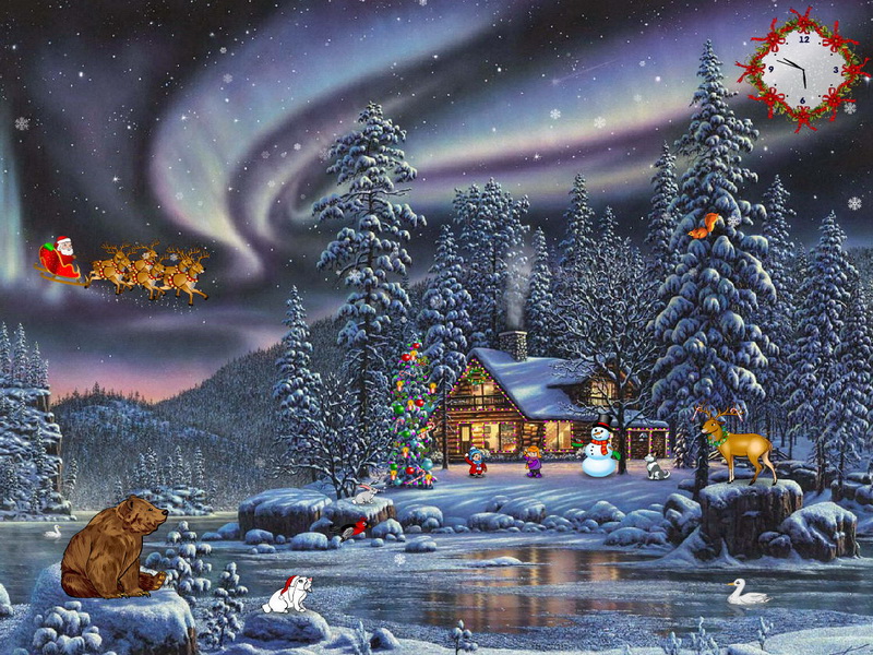 Free Animated Christmas Screensaver - Animated Christmas Screensavers , HD Wallpaper & Backgrounds