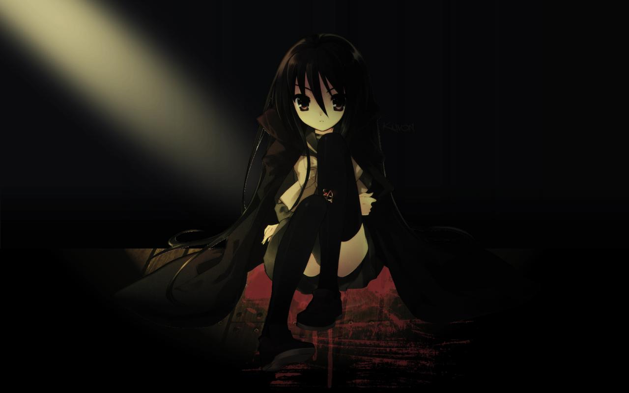 Anime Wallpaper - Dark - Dark Anime Girl Wallpaper Hd , HD Wallpaper & Backgrounds