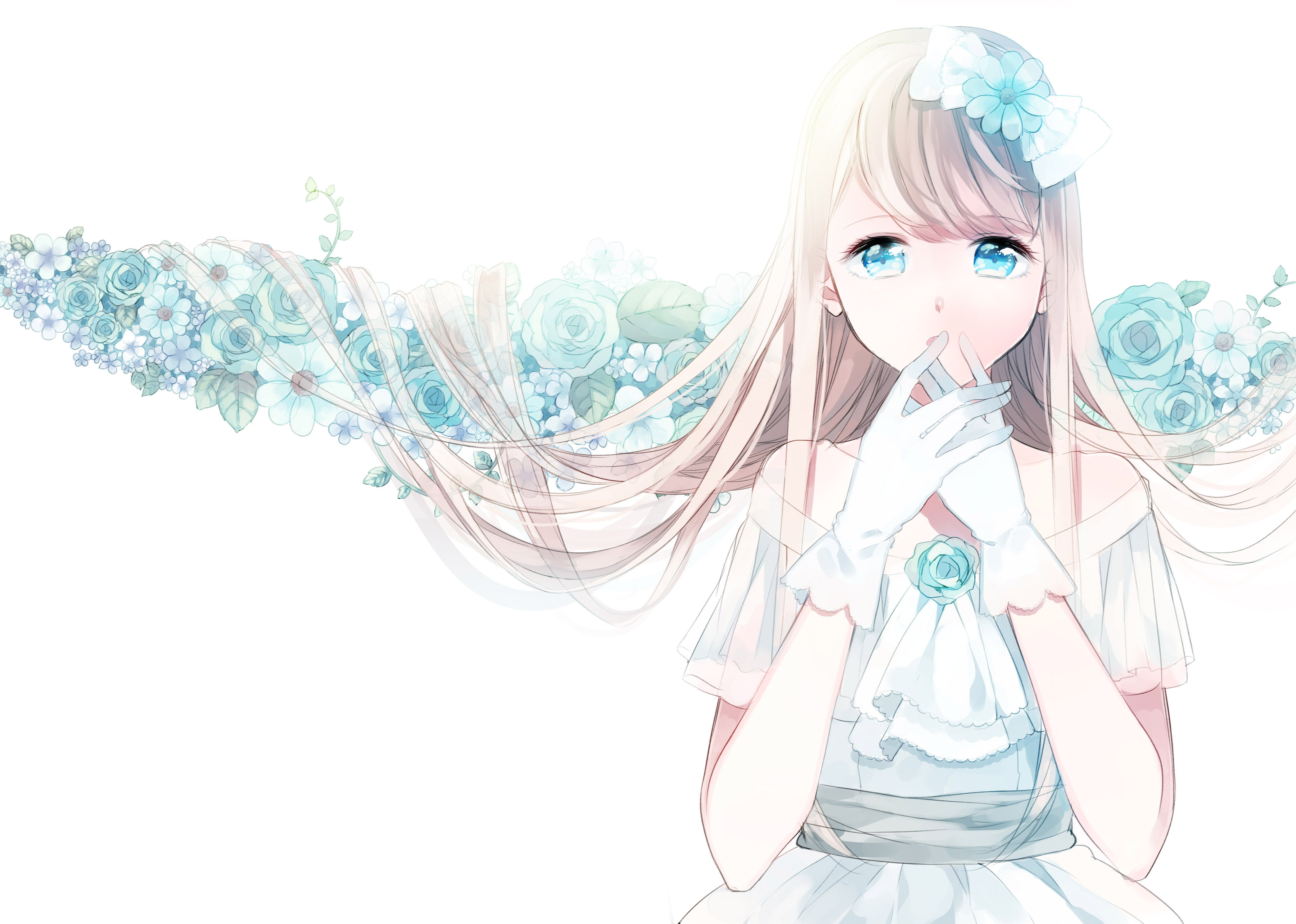 Cute Anime Girl Wallpaper Cute Anime Wallpaper Blue 931787