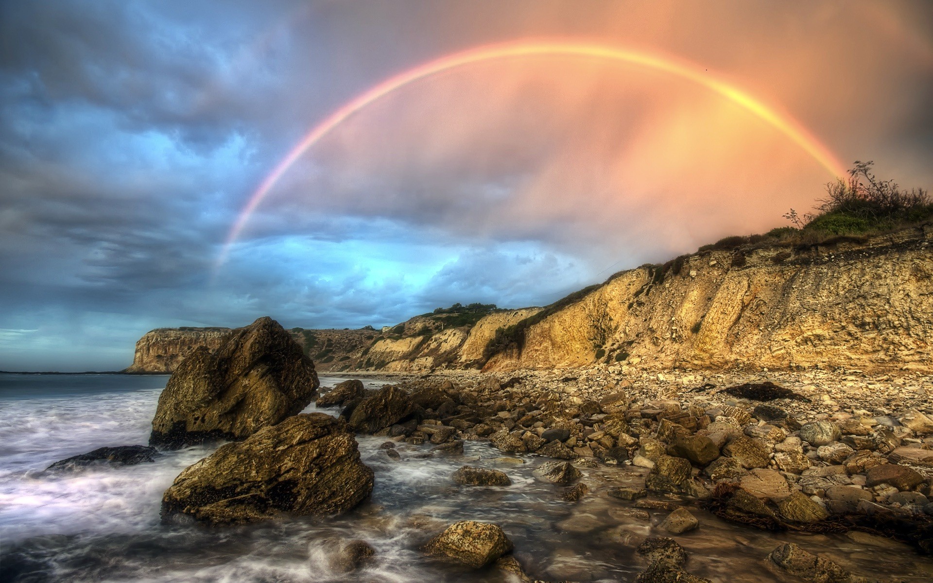Latest Photos For Images For Desktop Background Wallpapers - Nature Rainbow Background Hd , HD Wallpaper & Backgrounds