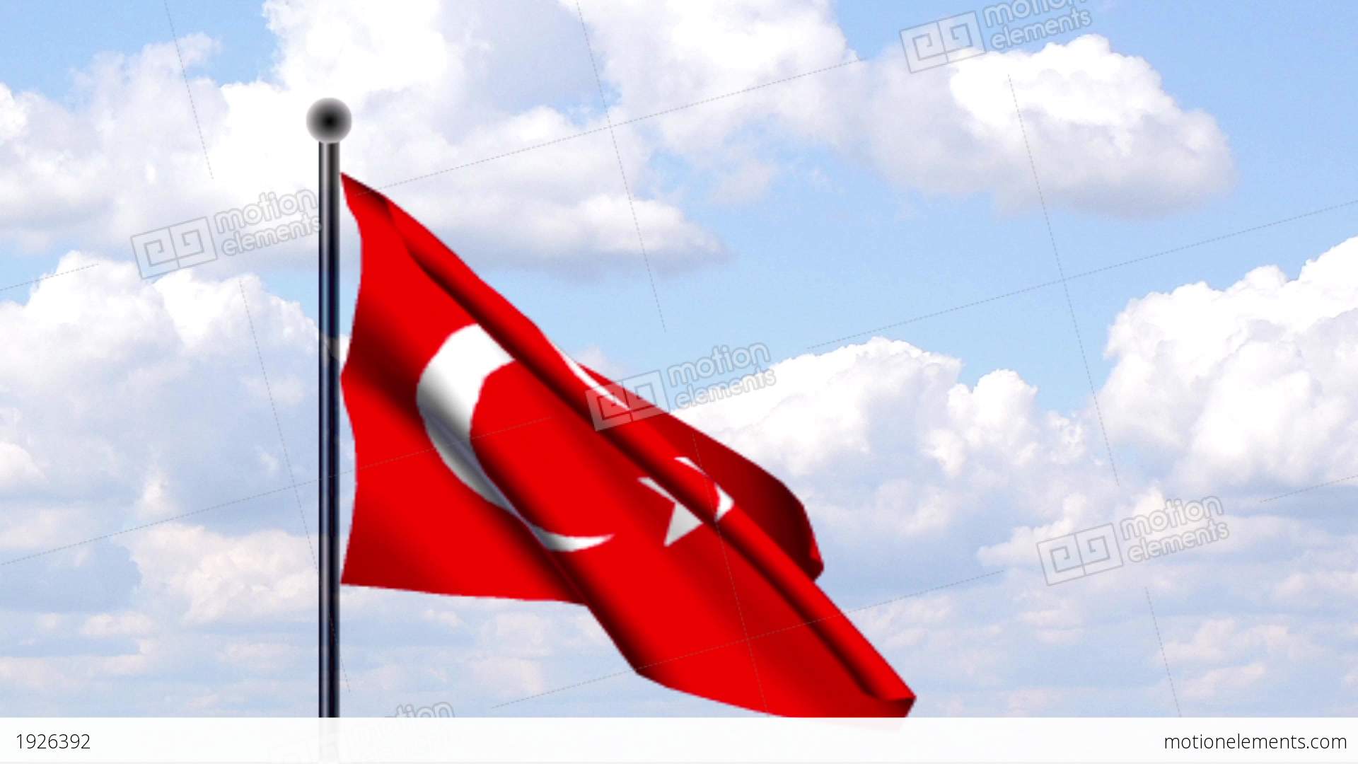 Animated Flag Of Turkey / Türkei Stock Video Footage - Bosnia And Herzegovina Animated Flag , HD Wallpaper & Backgrounds