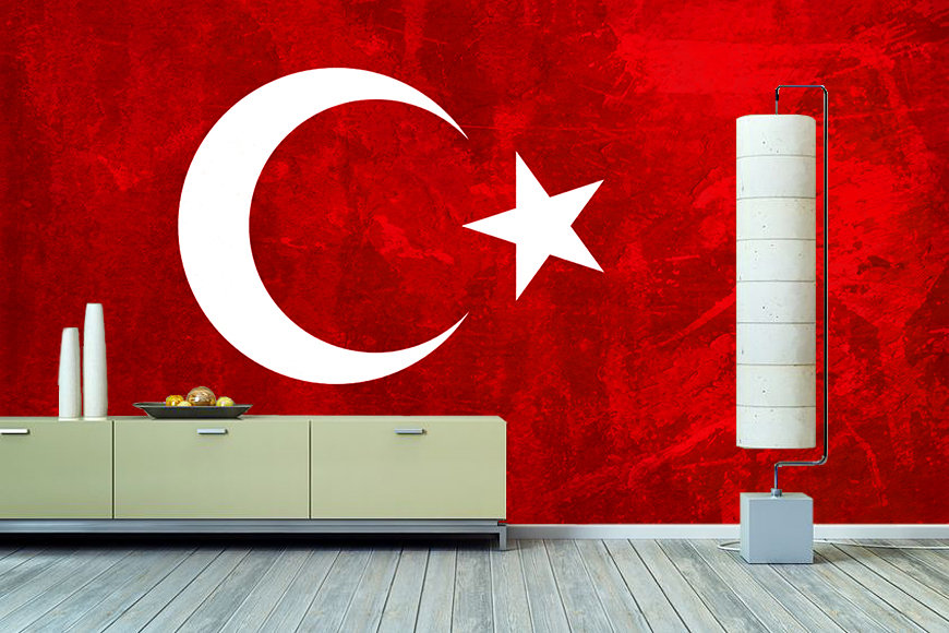 Photo Wallpaper Turkey - Turkish Flag Dimensions , HD Wallpaper & Backgrounds