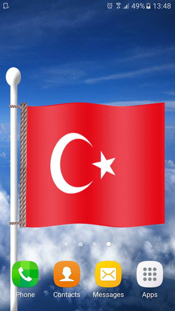 Turkish Flag 3d Turkey Flag Live Wallpaper - Download Brazil Flag , HD Wallpaper & Backgrounds
