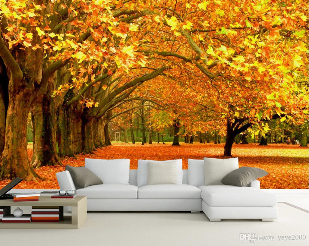 3d Wallpaper For Bedroom Autumn Forest Painting Background - Autumn For Bedroom , HD Wallpaper & Backgrounds