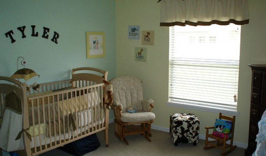 Modern Rustic Bedroom Design Using Painted Wooden Bed - Nursery , HD Wallpaper & Backgrounds