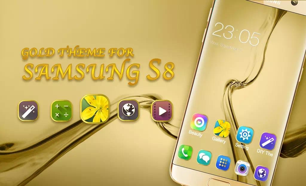 Theme For Samsung Galaxy S8 - Samsung Golden Wallpaper Hd , HD Wallpaper & Backgrounds