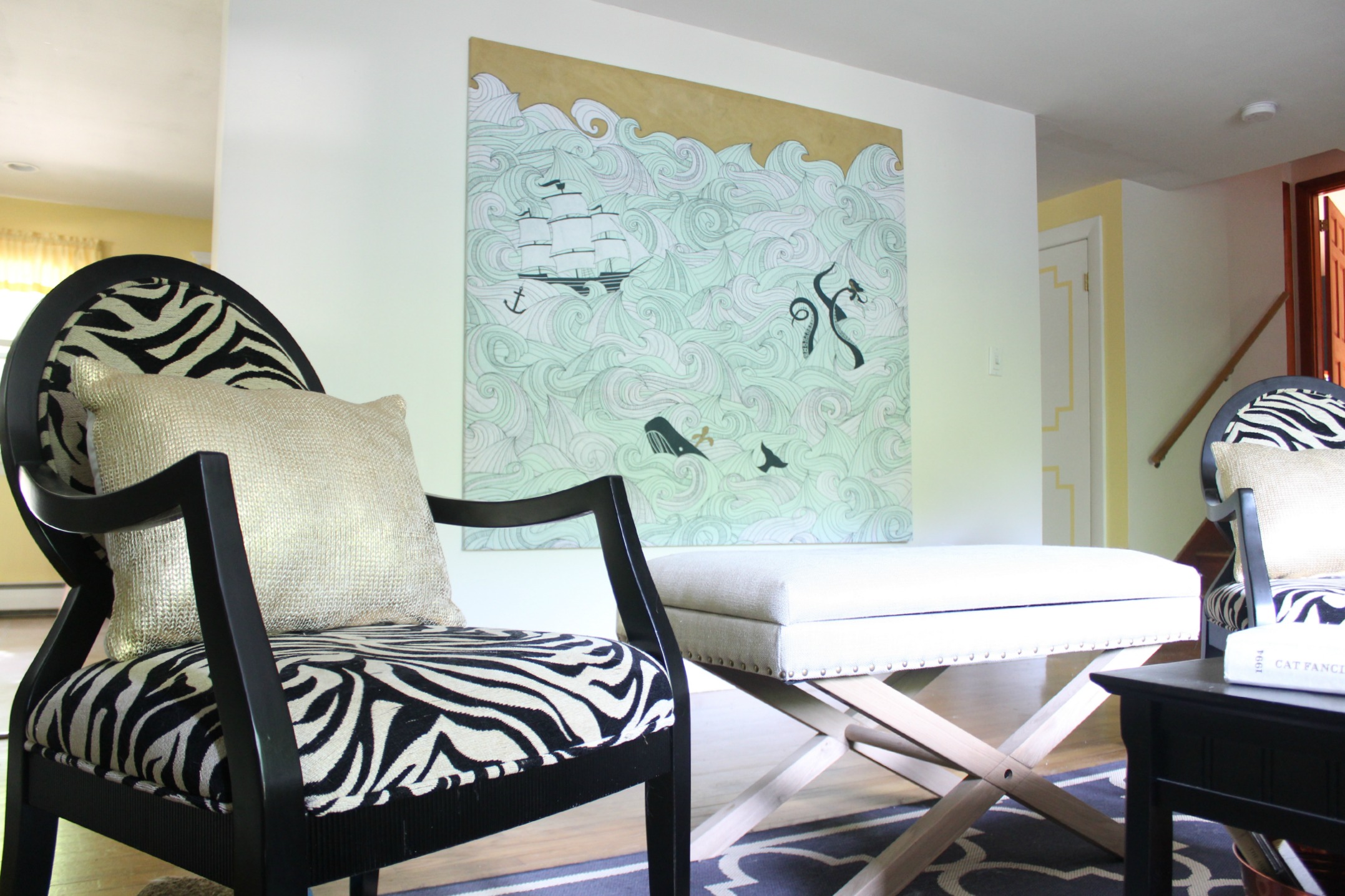 Appealing Nautical Wall Art Stephanie Marchetti Sandpaper - Living Room , HD Wallpaper & Backgrounds