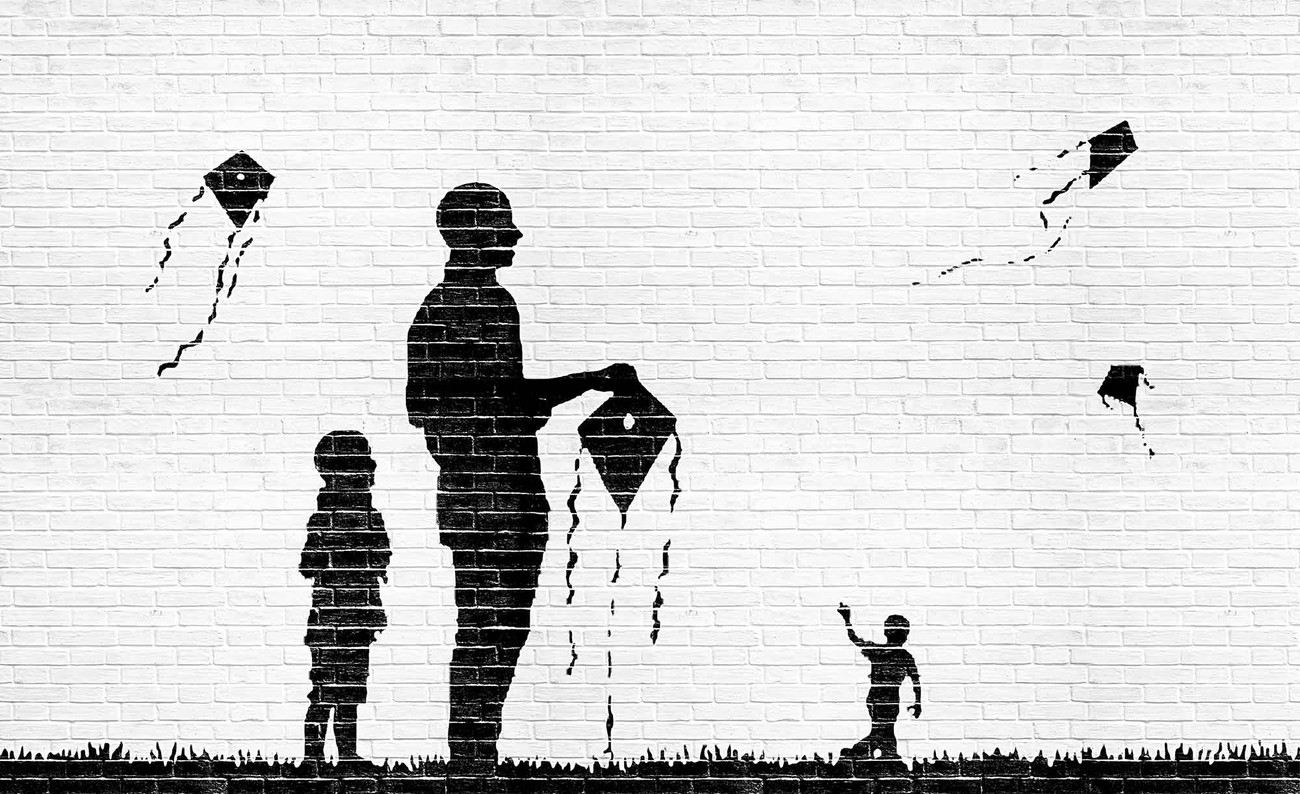 5 - Mural Art Black And White , HD Wallpaper & Backgrounds