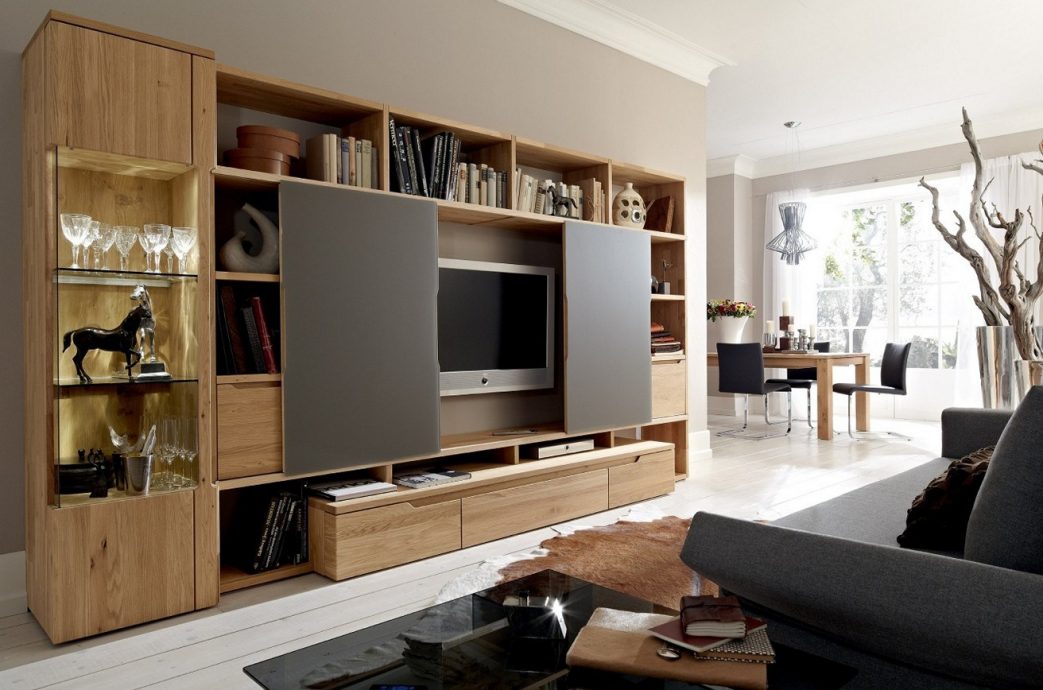 Corner Wall Units For Living Room Tv Unit Design With - Wall Unit Tv Hide , HD Wallpaper & Backgrounds