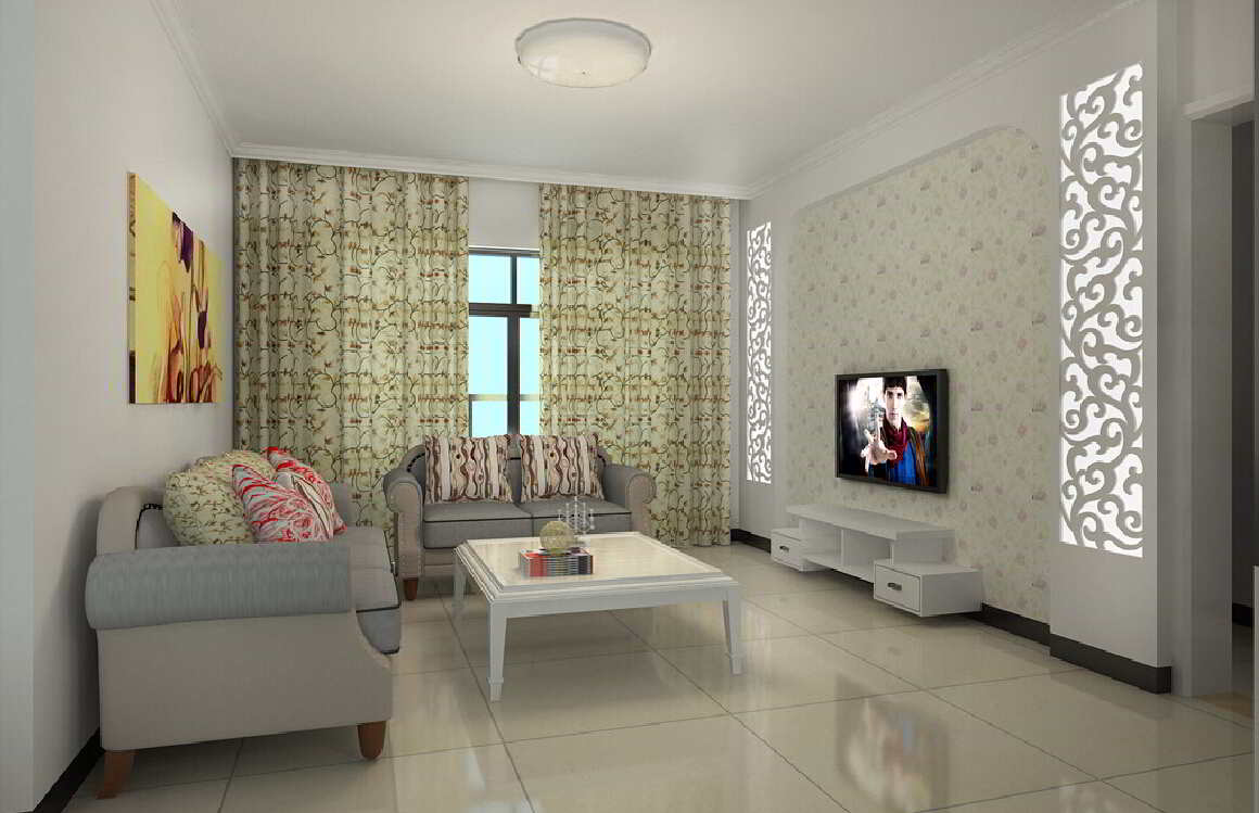 Best Living Room Wallpapers - Simple Tv Room Ideas , HD Wallpaper & Backgrounds