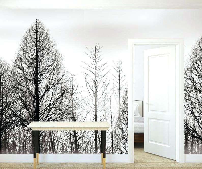 Black And White Wall Mural Tree Wall Mural Nursery - Black And White Wall Mural Decals , HD Wallpaper & Backgrounds