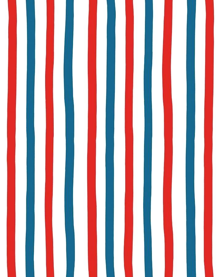 Stripes Wallpaper Hand Drawn Striped Wallpaper By V - Stripe Red Blue Pattern , HD Wallpaper & Backgrounds