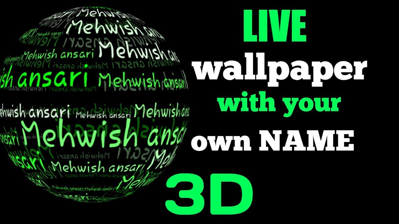 3d Live Wallpaper Apne Nam Likh Ke - Beeves , HD Wallpaper & Backgrounds