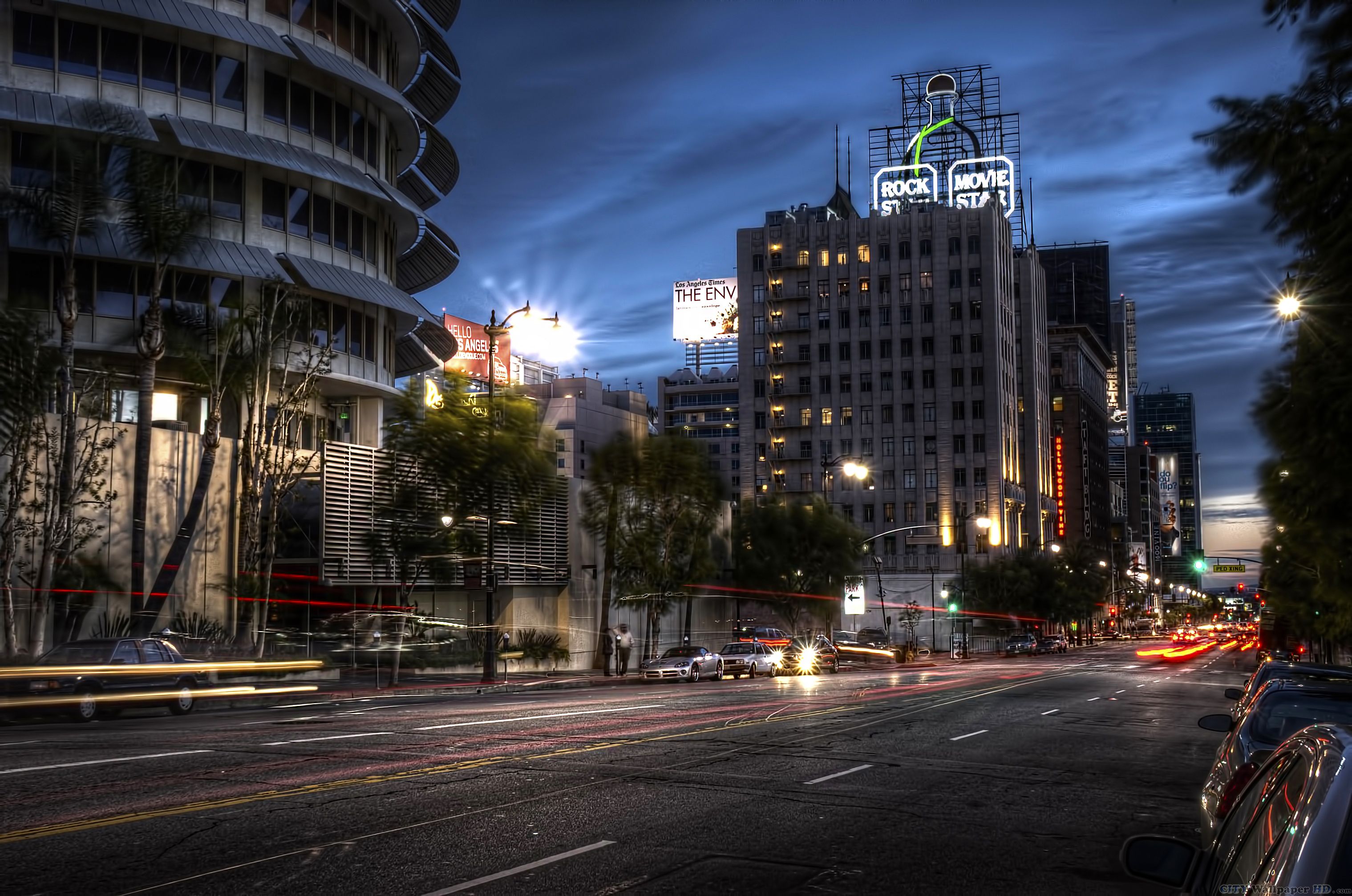 Download - Los Angeles Streets Night , HD Wallpaper & Backgrounds