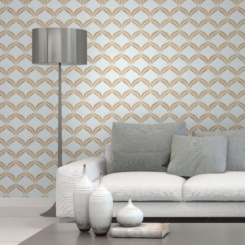 Fine Decor Geometric Duck Egg/gold Glitter Wallpaper - Harry Corry , HD Wallpaper & Backgrounds