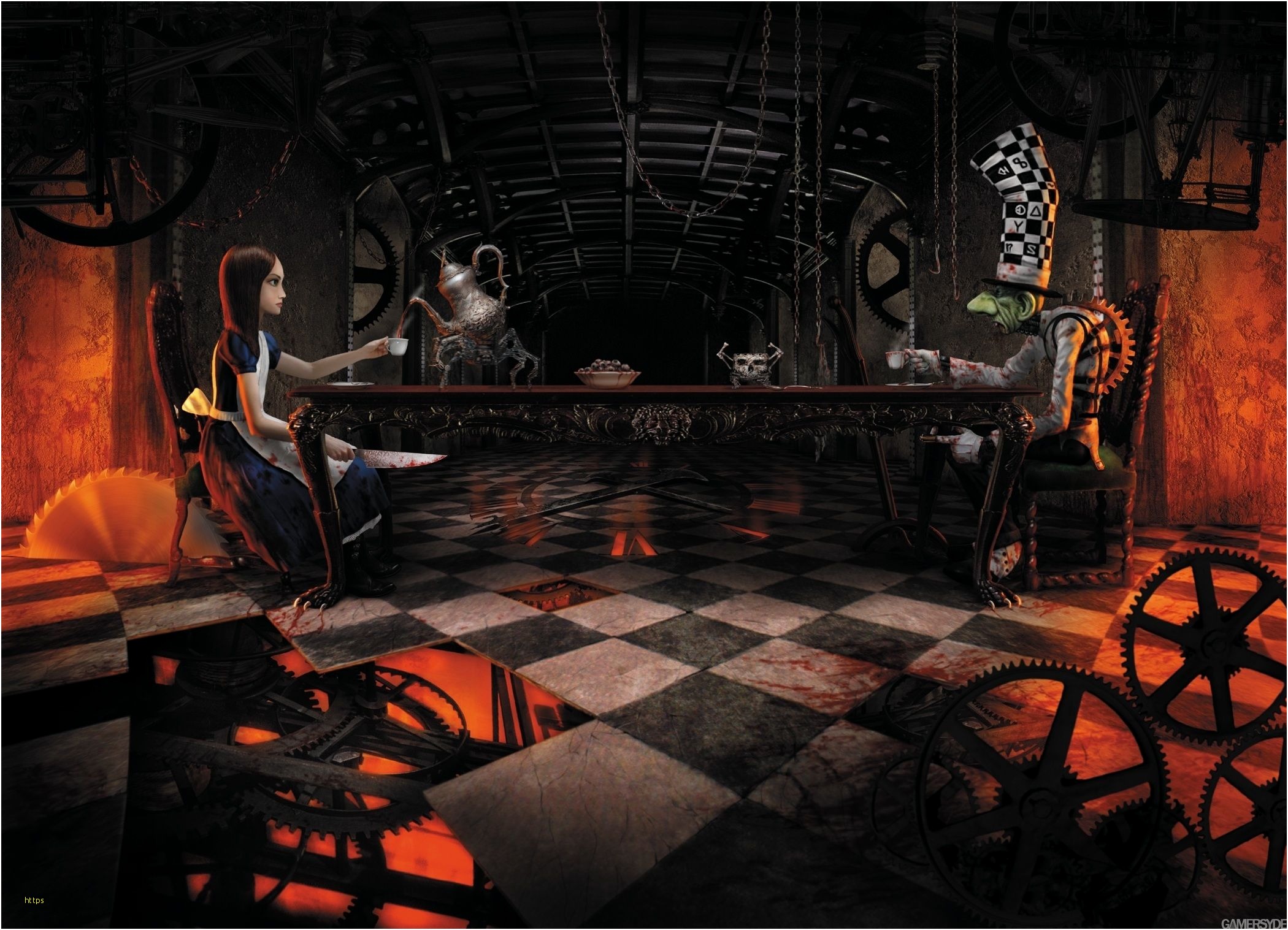 Alice Madness Returns Wallpaper Awesome Alice Madness - Dark Alice In Wonderland Background , HD Wallpaper & Backgrounds