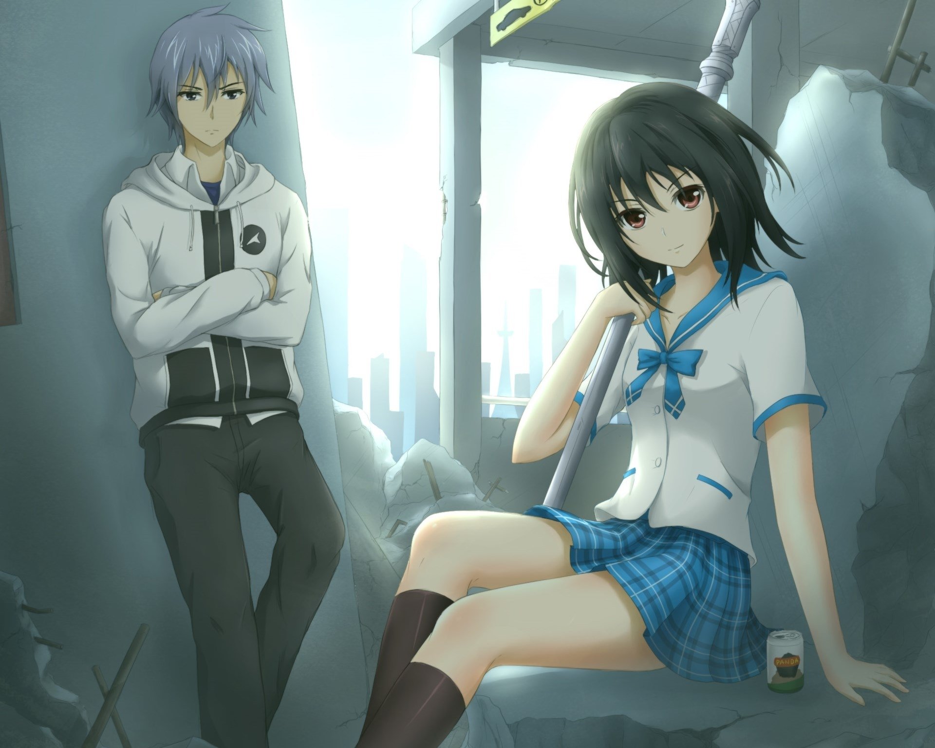 Wallpapers Id - - Strike The Blood Himeragi X Kojou , HD Wallpaper & Backgrounds