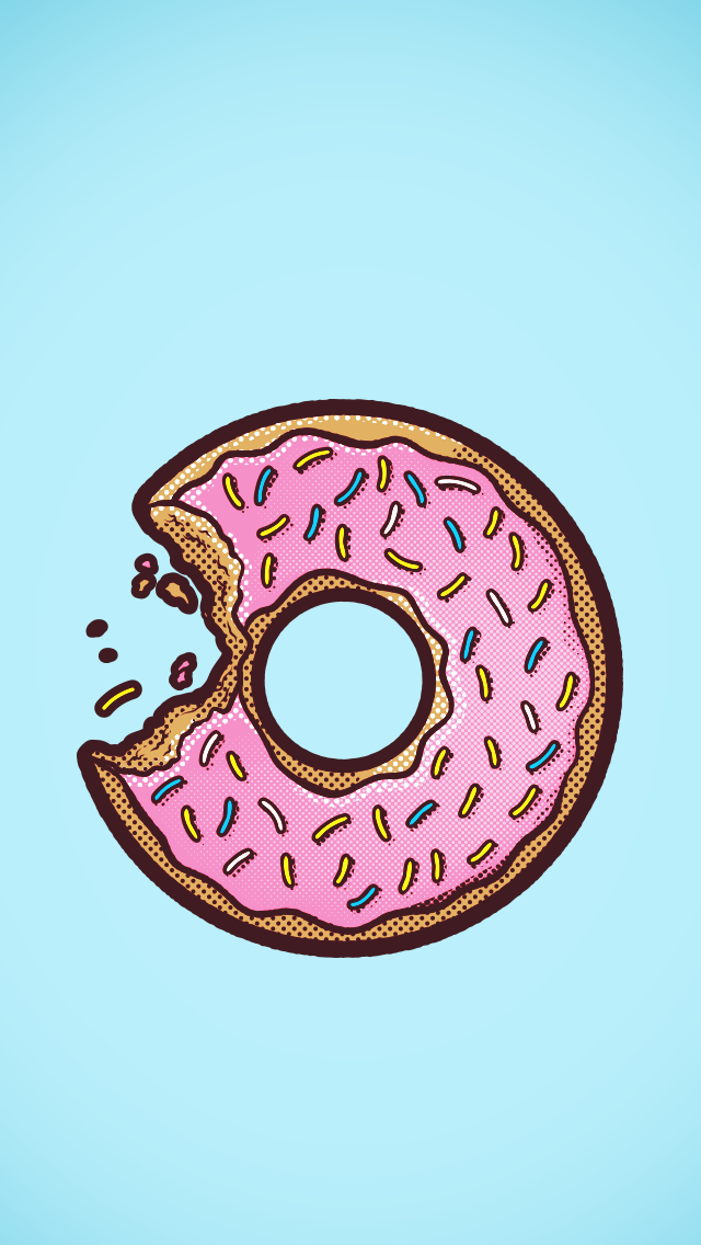 53 Images About Bg On We Heart It - Simpsons Donut , HD Wallpaper & Backgrounds