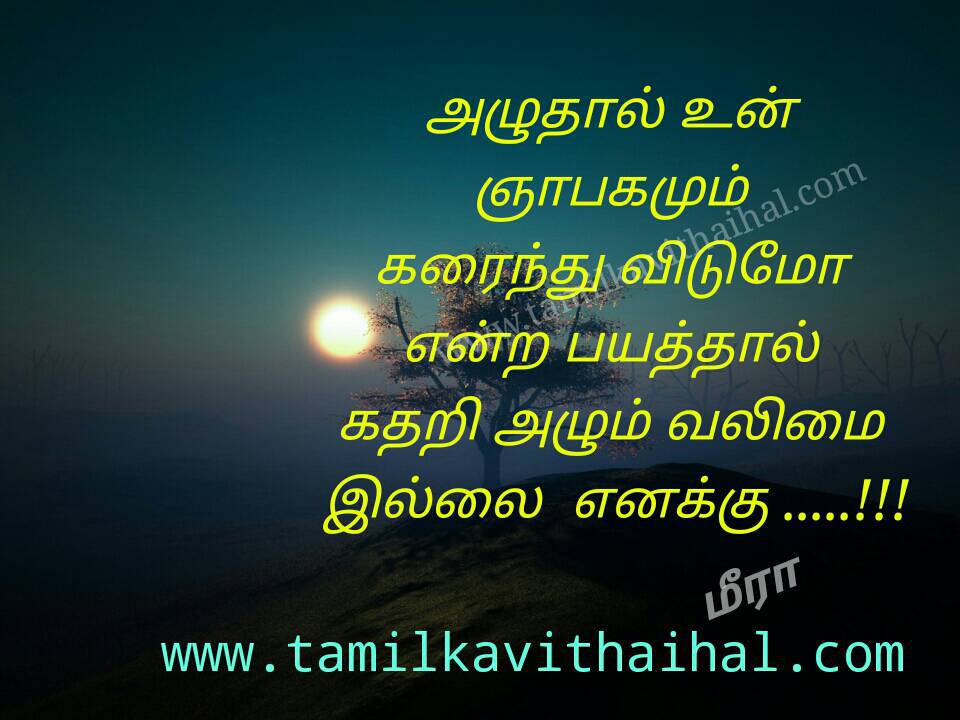 Painful Heart Touching Tamil Kanner Kavithai Alukai - Tamil Language , HD Wallpaper & Backgrounds