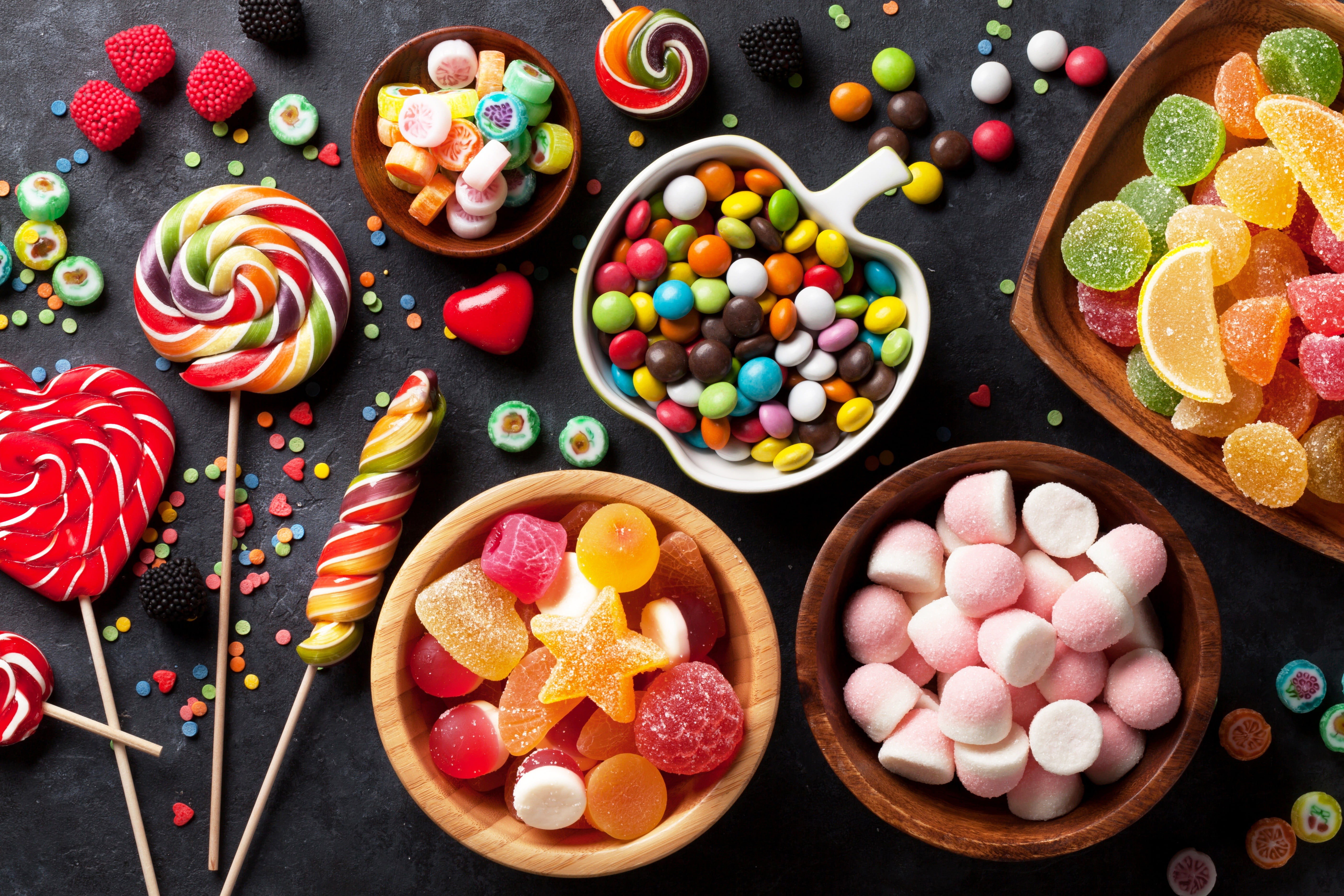 Stack Of Assorted-flavor Candies Hd Wallpaper - Sweets Candy , HD Wallpaper & Backgrounds