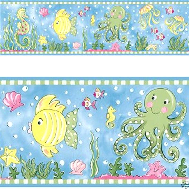 Fishing Themed Wallpaper Border Jelly Fish Ocean Sea - Animal Borders , HD Wallpaper & Backgrounds