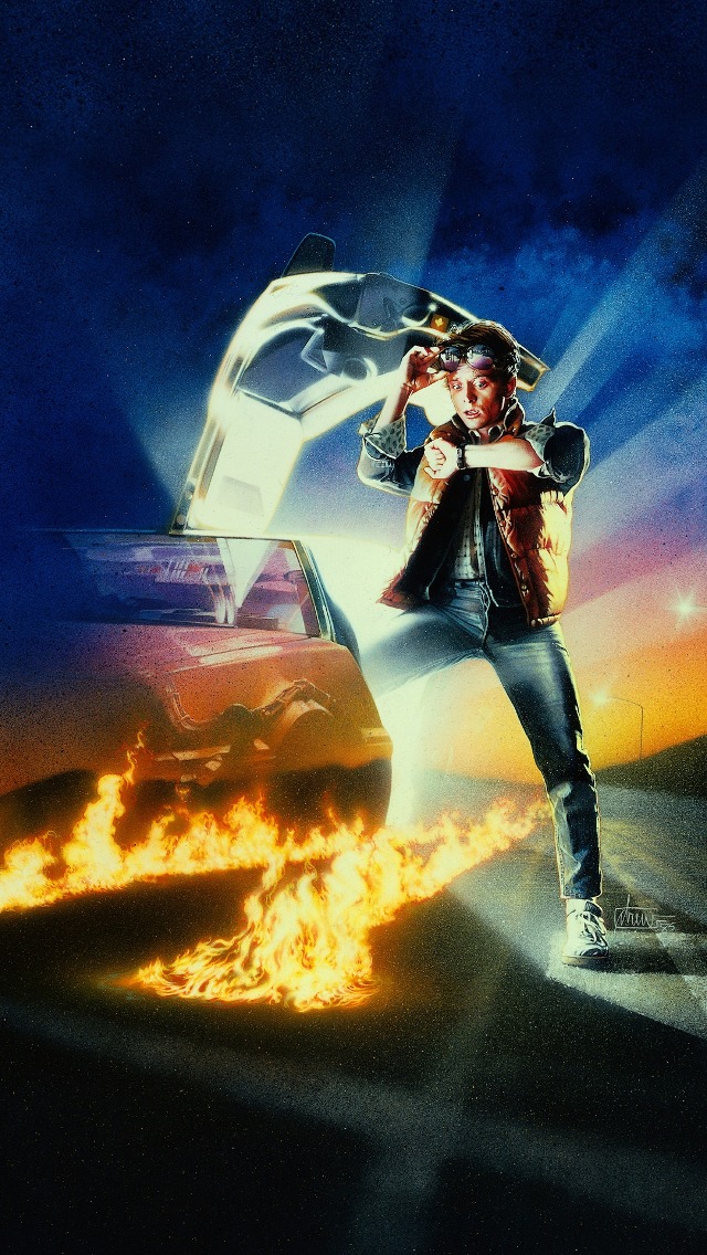 Back To The Future Marty Iphone 5 Wallpaper - Back To The Future Poster Background , HD Wallpaper & Backgrounds