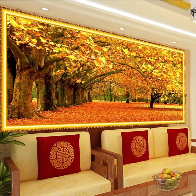 Features Diy Lukisan Berlian Penuh Emas Baru Penuh - Season Autumn , HD Wallpaper & Backgrounds