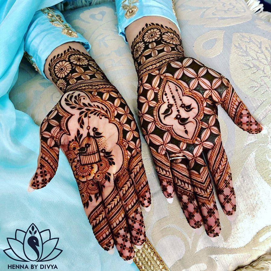 Easy And Simple Mehndi Designs Images 1000 Latest Mehndi - Bird Cage Mehndi Design , HD Wallpaper & Backgrounds