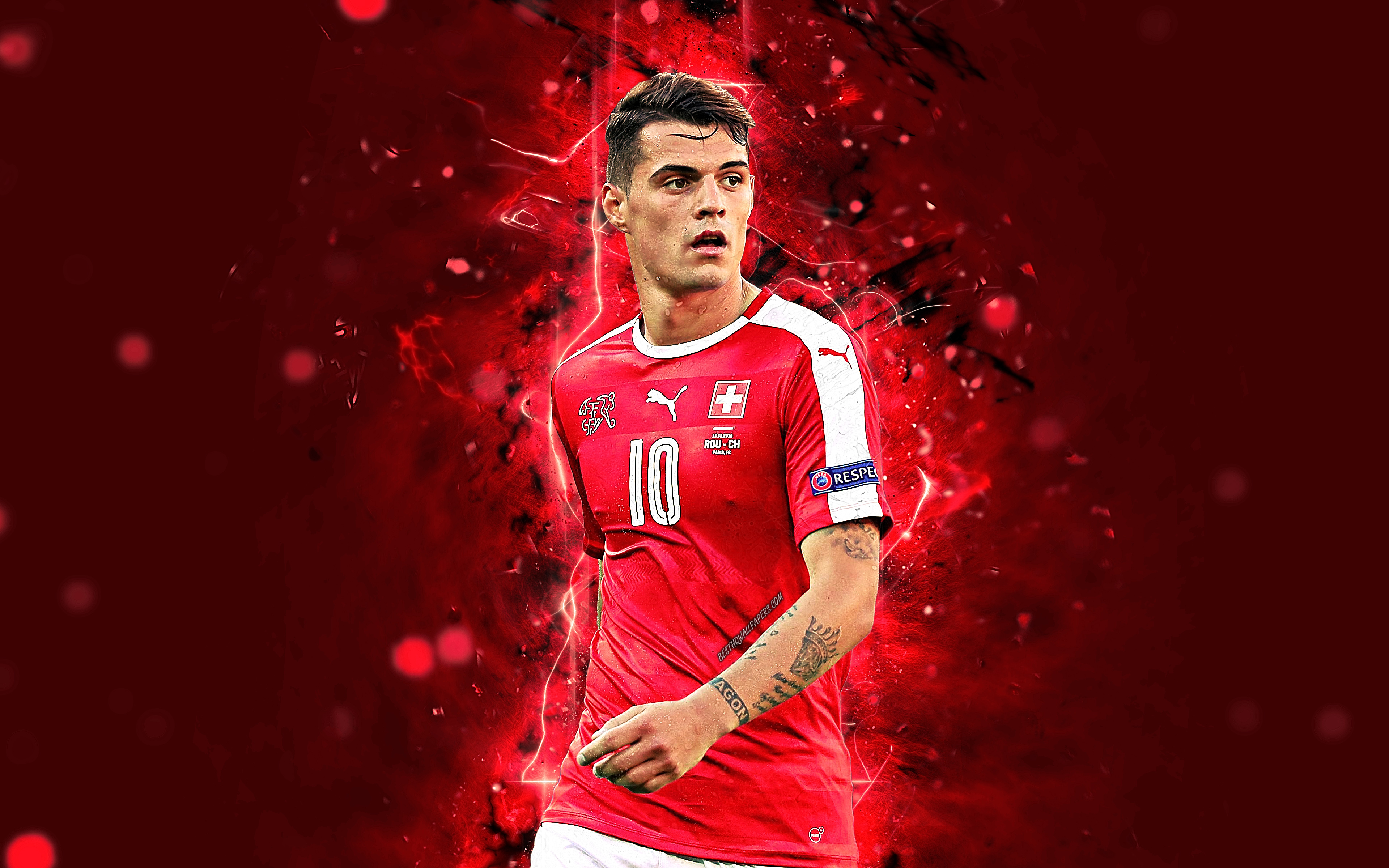 Comments & Captions - Granit Xhaka Arsenal 2016 , HD Wallpaper & Backgrounds
