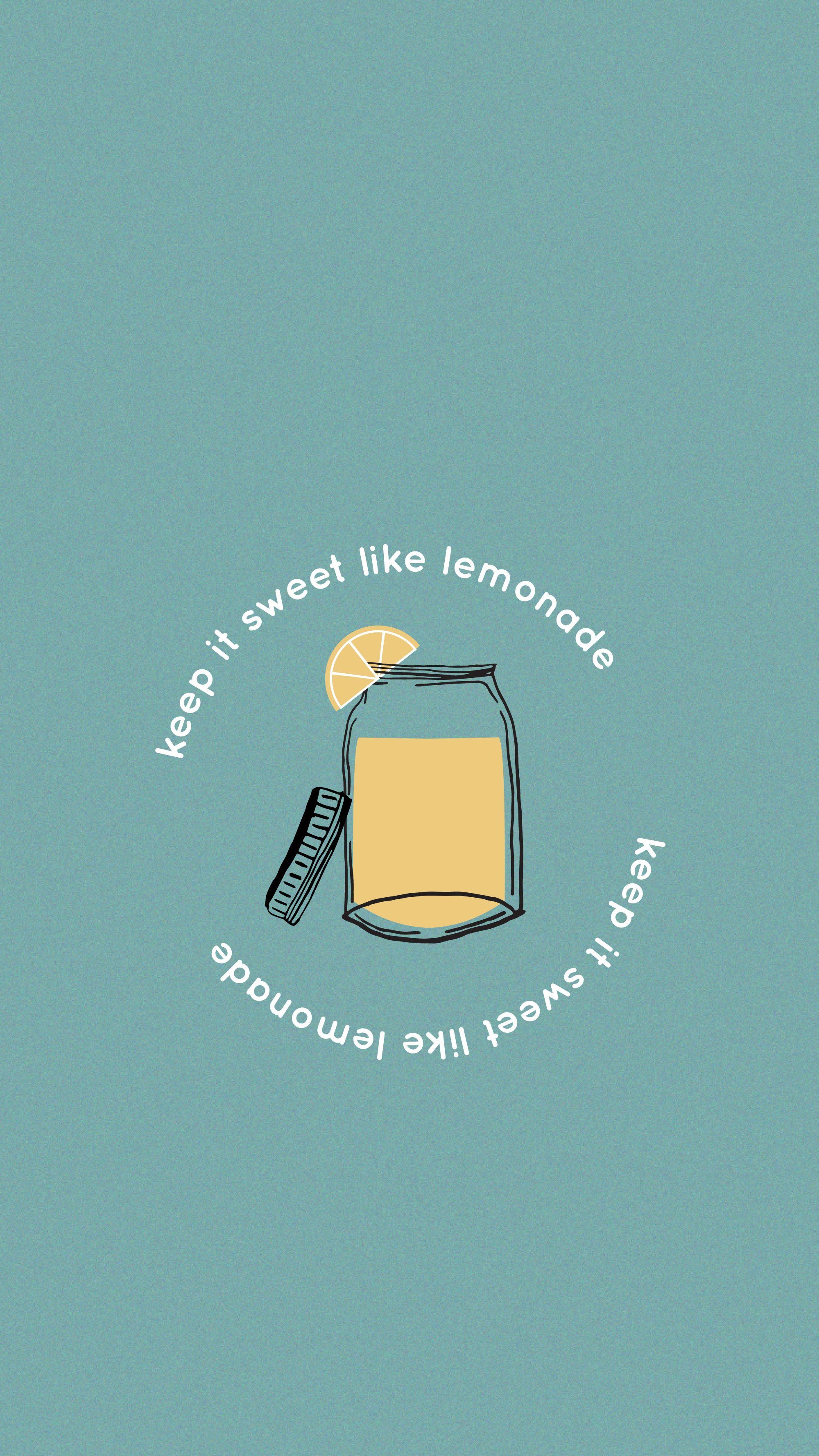 Keep It Sweet Like Lemonade Matt Wertz Wallpaper - Summer Aesthetic Wallpaper Iphone , HD Wallpaper & Backgrounds