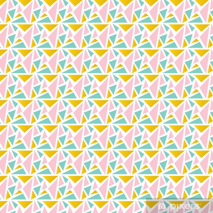 Cute Pink, Mint Green And Gold Triangle Seamless Pattern - Circle , HD Wallpaper & Backgrounds