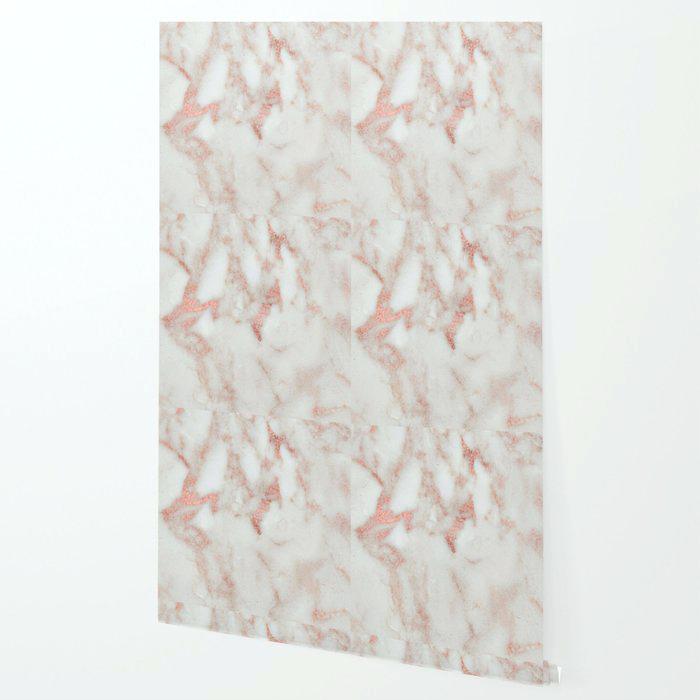 Blush Pink Wallpaper Marble Metallic Blush Pink And - Art Paper , HD Wallpaper & Backgrounds