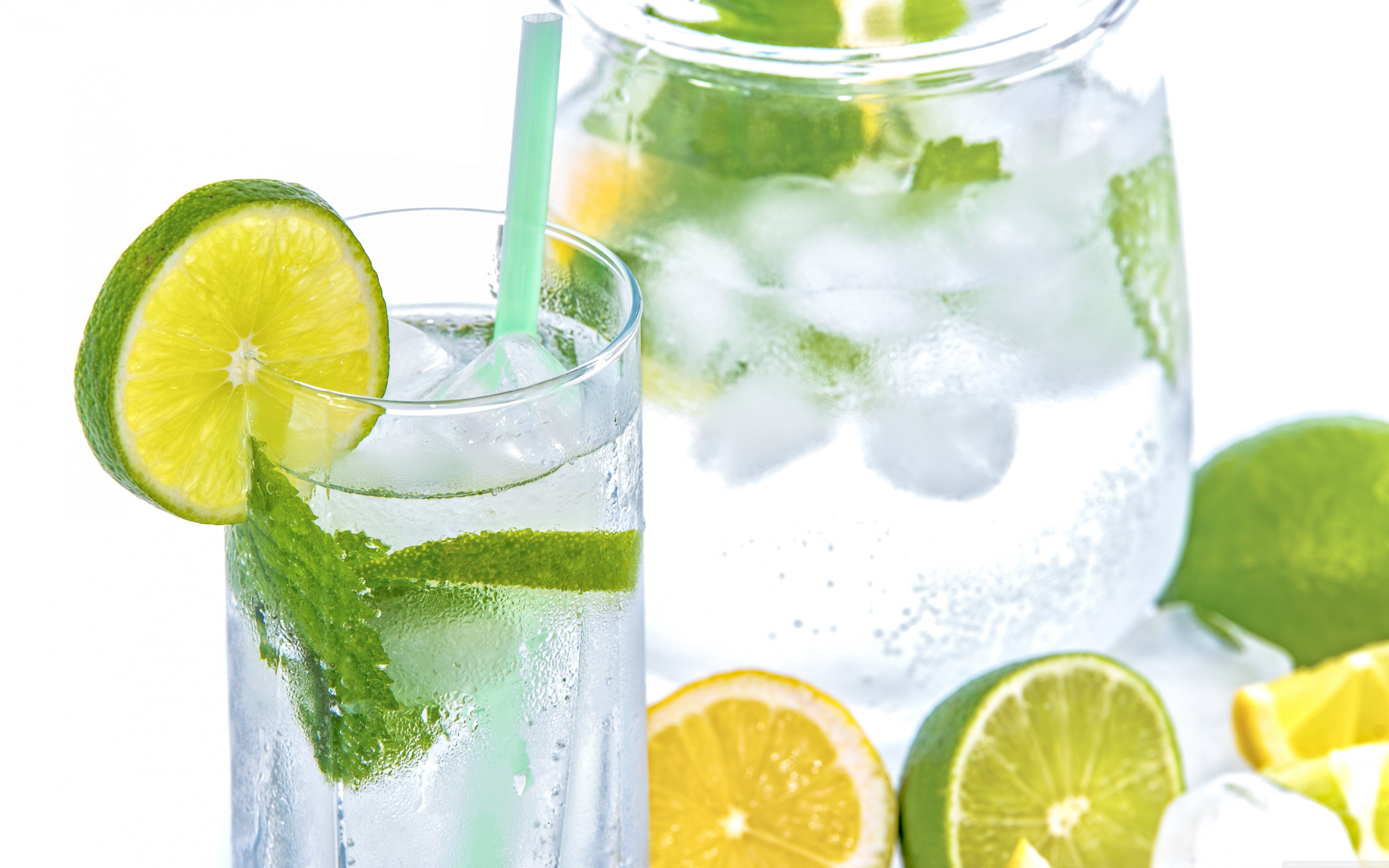 Lemon Lime Mint Soda Fresh Refreshment Drink Hd Wide - Fresh Lemon Juice , HD Wallpaper & Backgrounds