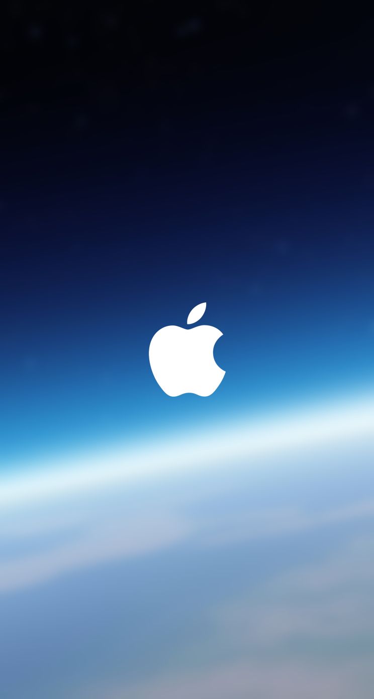 Blue Wallpaper Iphone Apple Logo Wallpaper