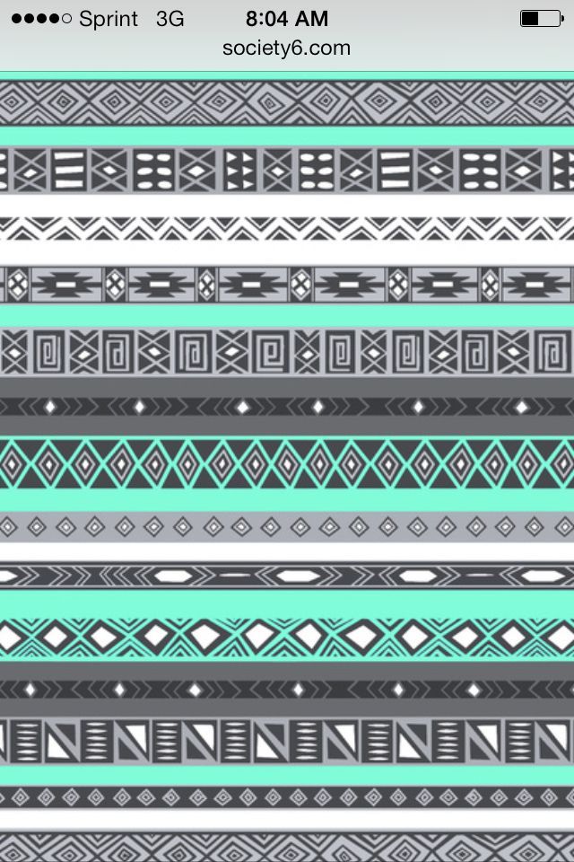 12 Best Photos Of Cute Mint Green Tribal Print Wallpaper - Grey And Mint Aztec , HD Wallpaper & Backgrounds