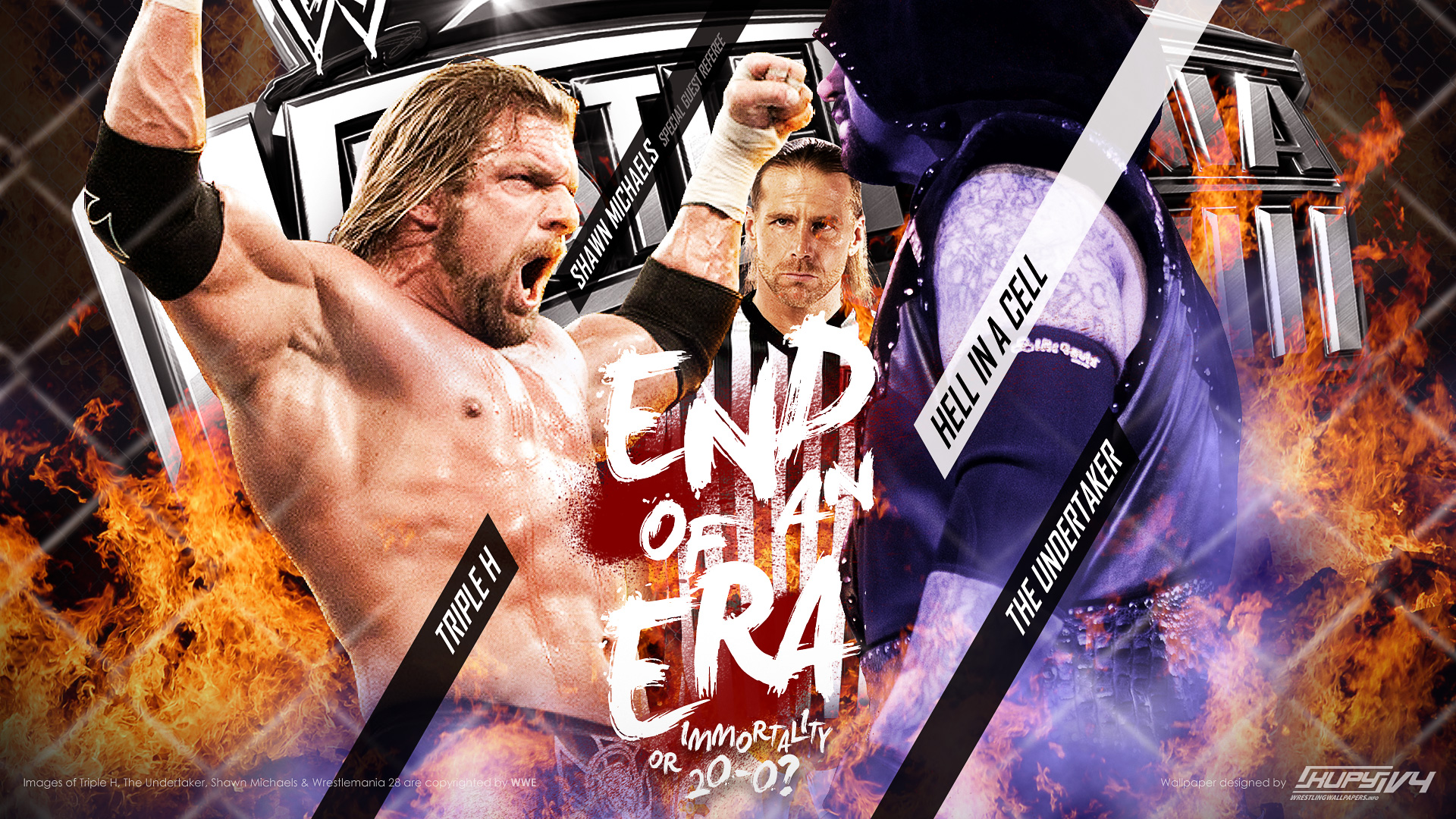 Triple H Vs Undertaker Wrestlemania 28 , HD Wallpaper & Backgrounds