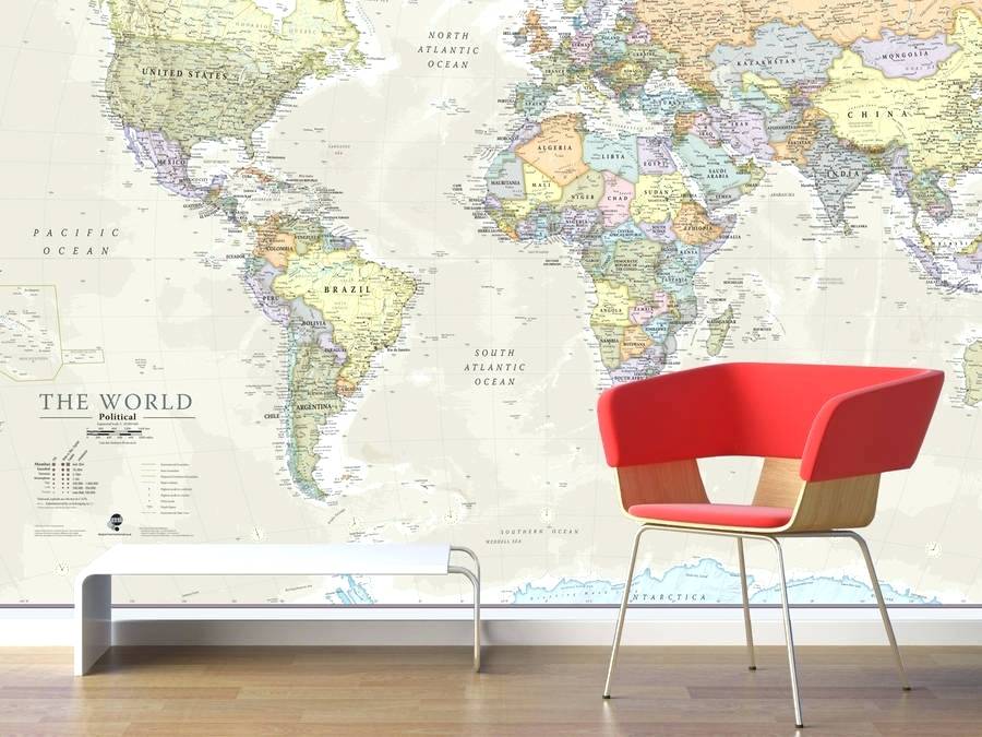 Giant Classic World Map Mural Wallpaper Paper Wall - Giant World Map , HD Wallpaper & Backgrounds