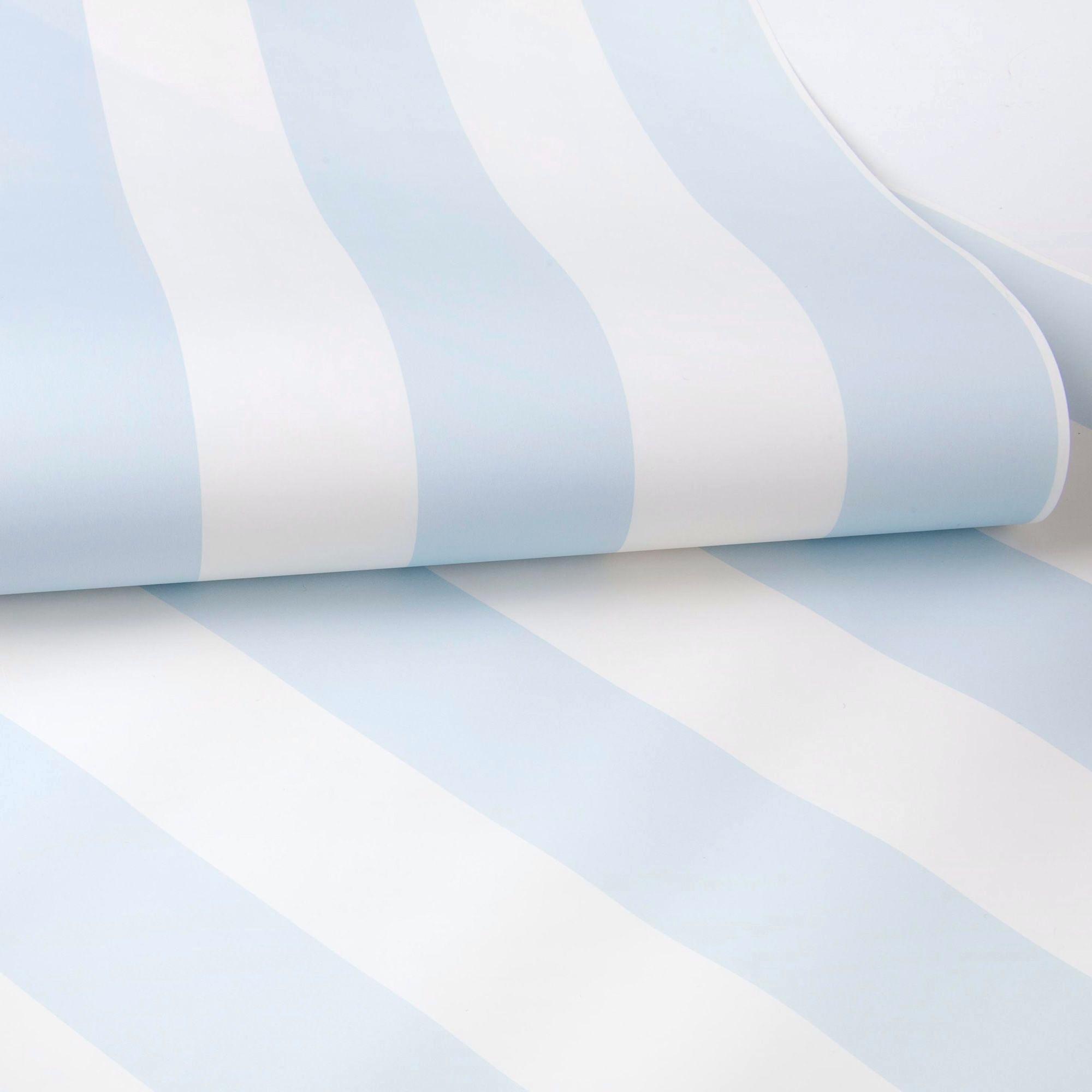 Pastel Stripe Wallpaper Blue Large Green Striped - Mattress Pad , HD Wallpaper & Backgrounds