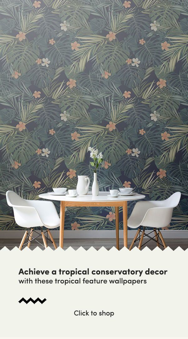 Create A Chic Conservatory Feature Wall With A Beautifully - Emerald Green Wallpaper Gold , HD Wallpaper & Backgrounds