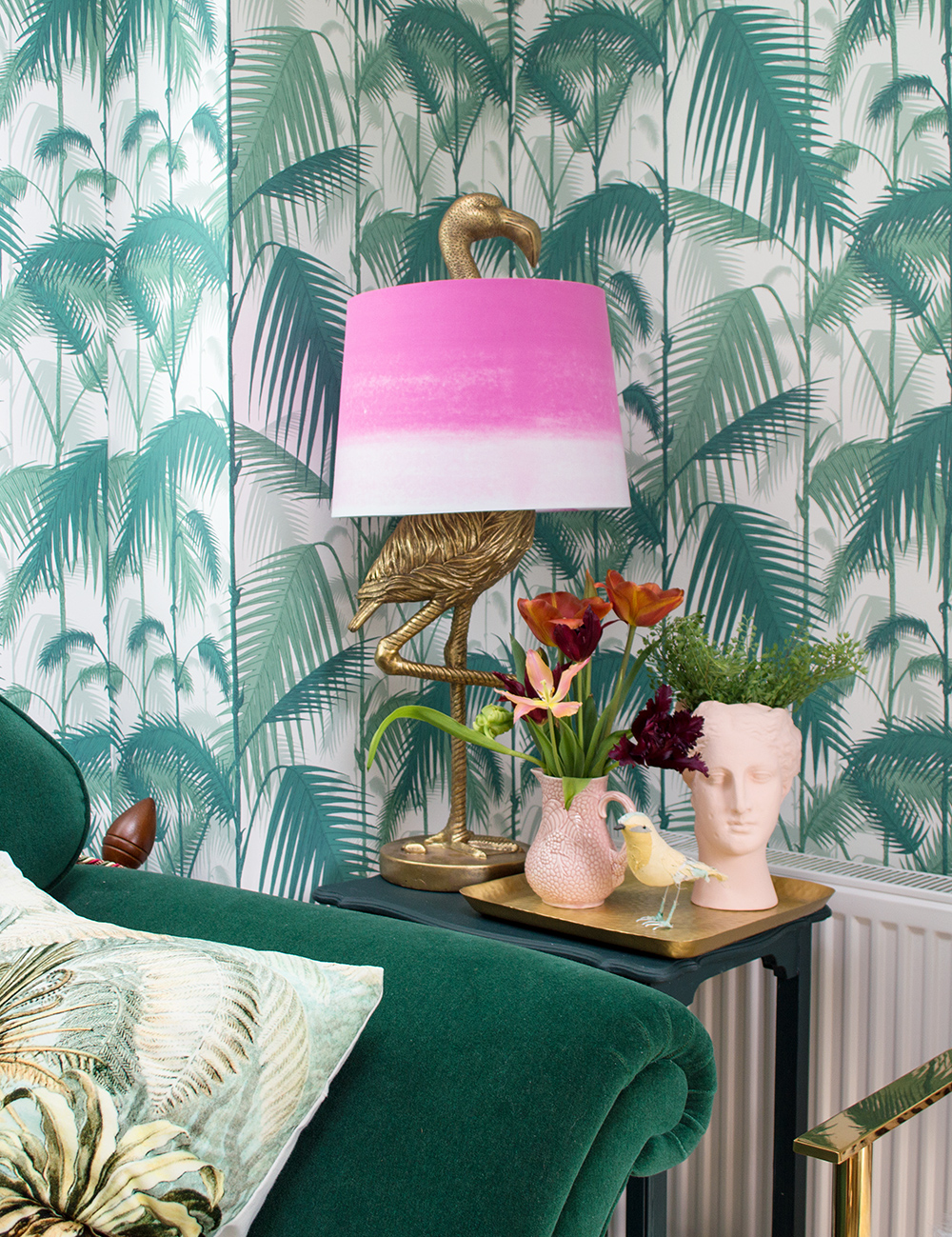 Tropical Living Room Inspiration Featuring A Flamingo - Interior Design , HD Wallpaper & Backgrounds
