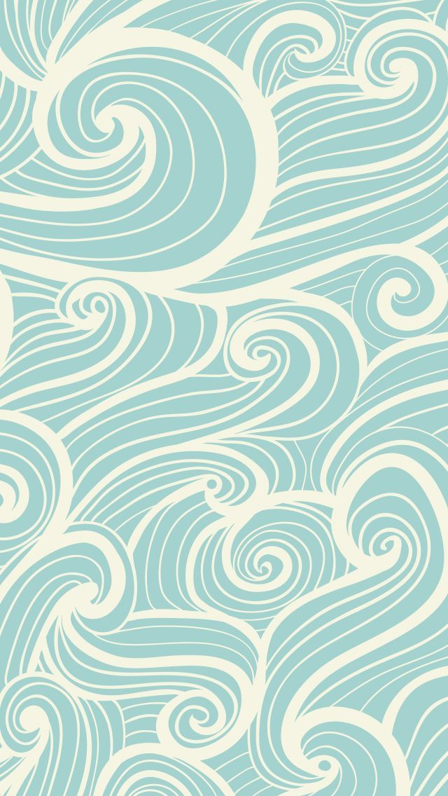 Iphone Wallpaper Blue Waves , HD Wallpaper & Backgrounds