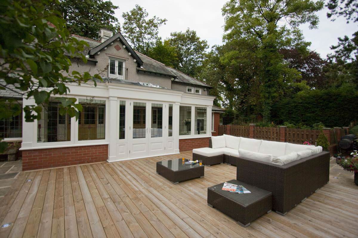 Custom Oak Conservatories Made To Your Specifications - Deck , HD Wallpaper & Backgrounds