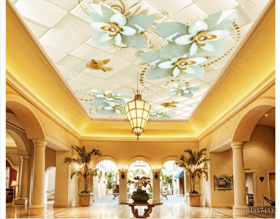 Customized 3d Zenith Photo Ceiling Background Mural Ceiling