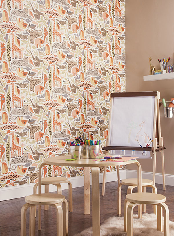 Jungle Puzzle Wallpaper, Dwell Studio Baby & Kids, - Jungle Puzzle York Wallcoverings Wallpaper , HD Wallpaper & Backgrounds
