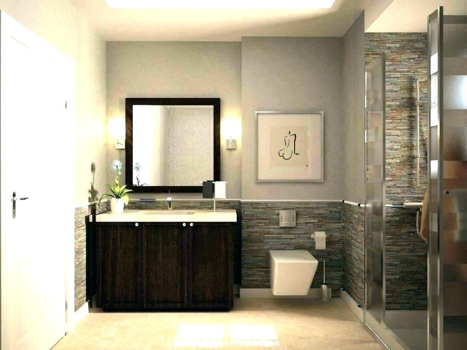 Wallpaper For Bathroom Textured Bathroom Wallpaper - Small Bathroom Ideas Half Wall , HD Wallpaper & Backgrounds